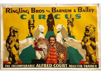 C1940 RINGLING ALFRED COURT CIRCUS POSTER