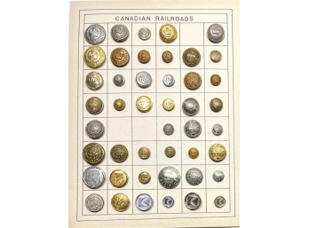 (45) VINTAGE CANADIAN RAILROAD UNIFORM BUTTONS