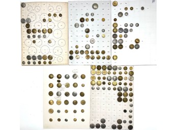 (179) MOSTLY RAIL TRANSPORTATION UNIFORM BUTTONS