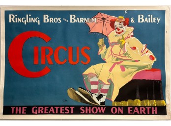 C1940 RINGLING CLOWN CIRCUS POSTER