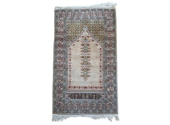 ORIENTAL HAND WOVEN WOOL PRAYER RUG