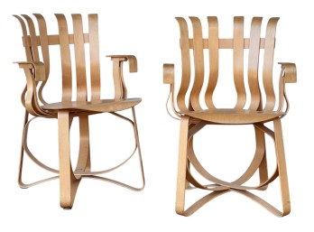 PAIR Of FRANK O. GEHRY HAT TRICK CHAIRS For KNOLL