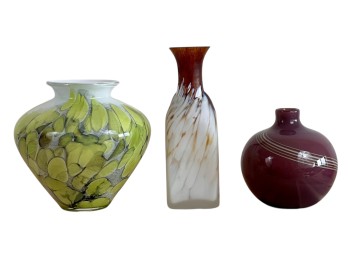 (3) PIECES Of ART GLASS