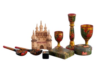 GROUPING of RUSSIAN and FAR EAST INDIAN  WARES