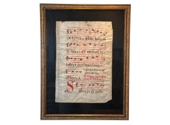 (16th c) HAND WRITTEN ANTIPHONAL MANUSCRIPT