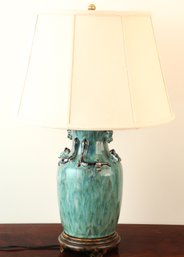 (20th / 21stc) ASIAN GLAZED EARTHENWARE TABLE LAMP