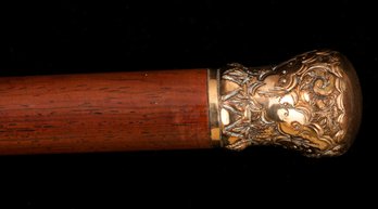 ROSEWOOD CANE With GOLD FILLED HANDLE