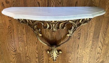 ROCOCO INSPIRED MARBLE-TOP WALL SHELF
