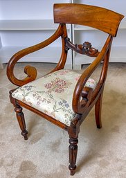 (19th C) REGENCY MAHOGANY ARMCHAIR