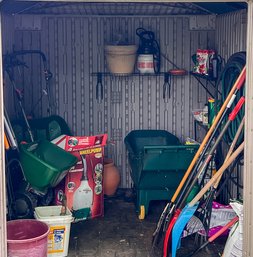 CONTENTS RUBBERMAID SHED