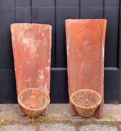 PAIR HANGING TERRACOTTA PLANTERS