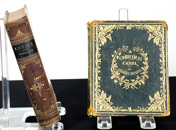 LEATHER BOUND COPIES 'CHRISTMAS CAROL' & 'LUCILE'