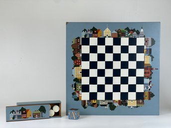 CONTEMPORARY FOLK ART GAME BOARD