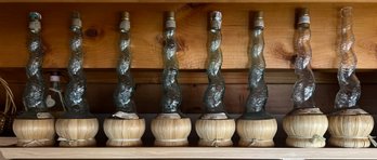 (8) VINTAGE BOTTARO WINE BOTTLES