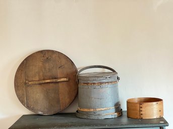 COUNTRY LOT: FIRKIN, LID & MEASURE