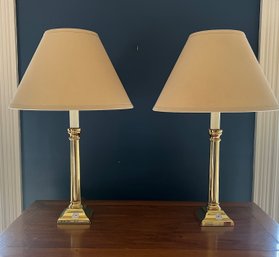 PAIR OF FINE QUALITY BRASS TABLE LAMP