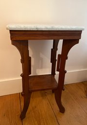 AMERICAN AESTHETIC MOVEMENT MARBLE TOP STAND