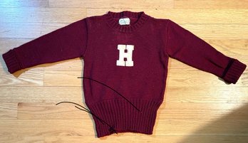 VINTAGE CHILDS WOOL HARVARD SWEATER