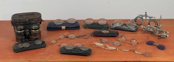 GROUP OF ANTIQUE GLASSES And OPTICS