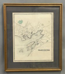 VINTAGE  MAP Of GLOUCESTER, MA