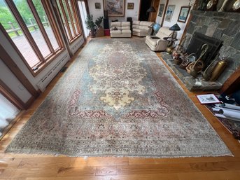 HANDMADE PALACE SIZE MID CENTURY PERSIAN KERMAN CARPET