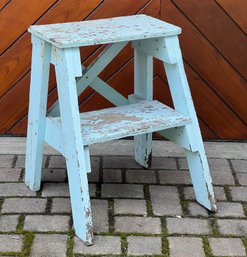 USEFUL STEP STOOL In BABY BLUE PAINT