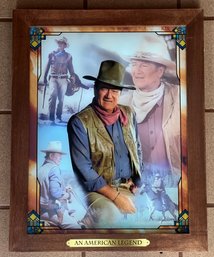 BRADFORD EXCHANGE SELF ILLUMINATING STAINED GLASS JOHN WAYNE