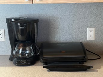 CUISINART COFFEE MAKER & GEORGE FOREMAN GRILL