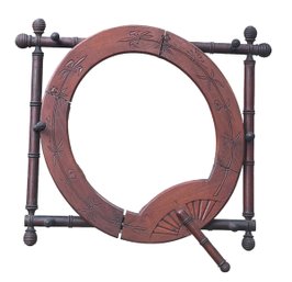 VICTORIAN STICK & BALL HALL MIRROR FRAME/HAT RACK