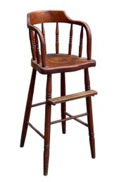 ANTIQUE OAK HIGH CHAIR