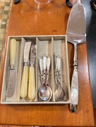 JEAN DUBOST & MOTHER OF PEARL UTENSILS