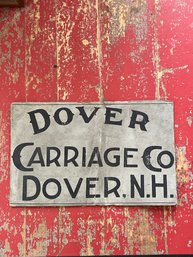 DOVER CARRIAGE CO, DOVER NH TRADE SIGN