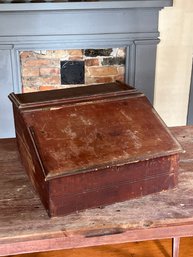 PINE SLANT FRONT SCHOOL DESK