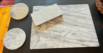GROUP (4) MARBLE CUTTING BOARDS