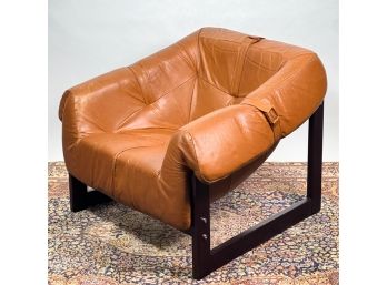 PERCIVAL LAFER MODERNISM LEATHER LOUNGE CHAIR