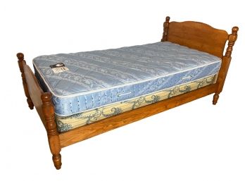 PAIR OF MAPLE TWIN BEDS