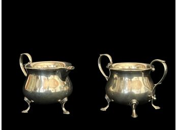 B & M STERLING SILVER CREAMER & SUGAR