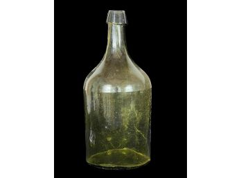 LARGE (19th c) GREEN GLASS BOTTLE