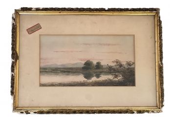 (19th c) AMERICAN SCHOOL WATERCOLOR