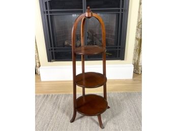 ENGLISH (3) TIERED MAHOGANY MUFFINEER