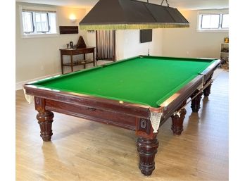 (19th C) BURROUGHS & WATTS SNOOKER TABLE