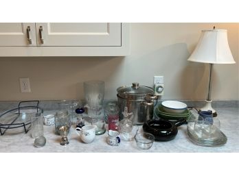 MISC GROUPING KITCHEN, GLASS, PORCELAIN WARES