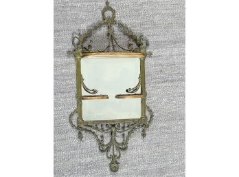 BEVELED BRONZE CURIO MIRROR