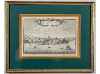 (18th c) ENGRAVING OF QUEBEC