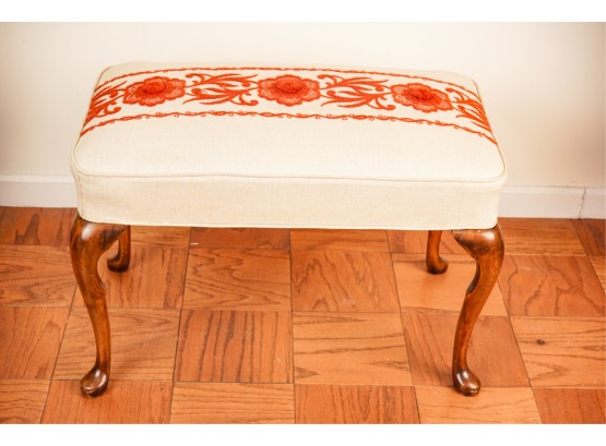 H. SACKS & SONS QUEEN ANNE STYLE MAHOGANY SLIPSEAT