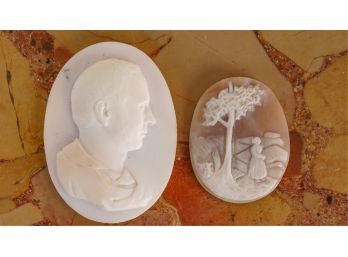 (2) VICTORIAN CARVED CAMEOS