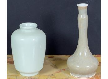 (2) MID CENTURY POTTERY VASES