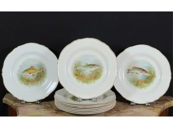 SET OF (11) WOODS IVORY WARE PLATES