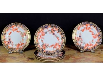 SET (6) ROYAL CROWN DERBY SAUCERS