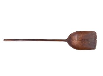 LARGE (19th c)  SCOOP from a SINGLE PIECE of WOOD